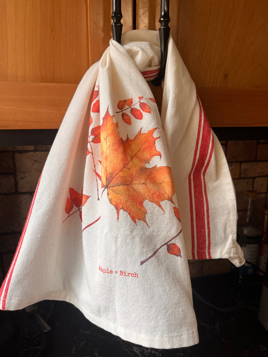 Fall Leaves Cotton Tea Towel
