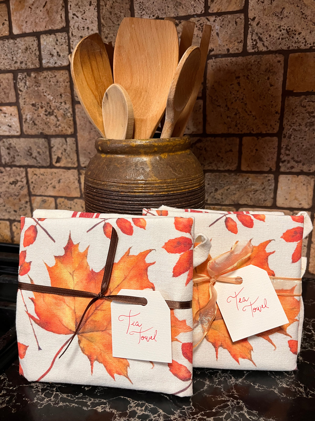 Fall Leaves Cotton Tea Towel
