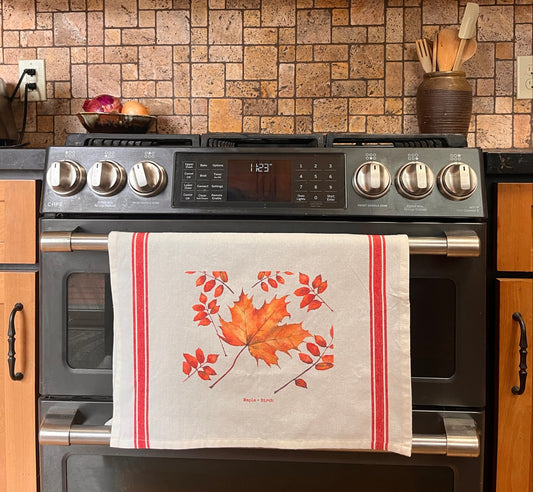 Fall Leaves Cotton Tea Towel