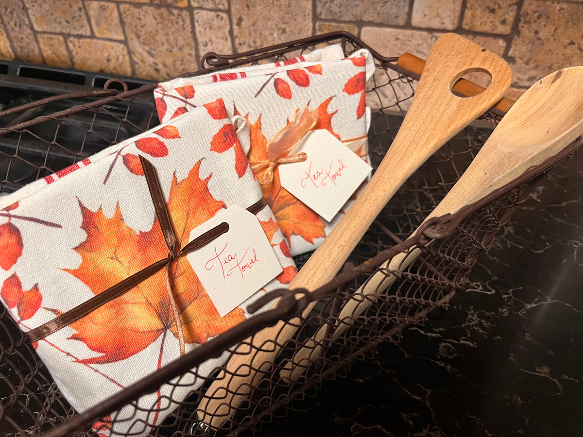 Fall Leaves Cotton Tea Towel