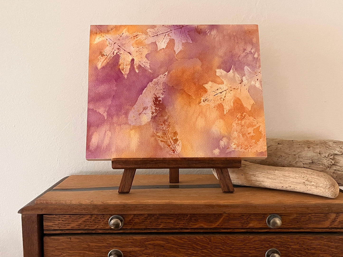 Fall leaves wood panels 8x10inches