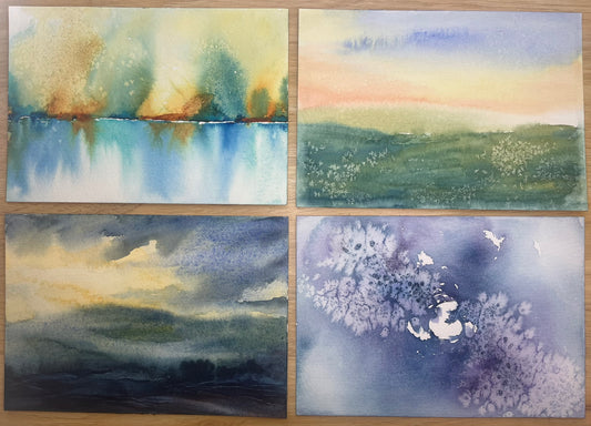 Abstract Small Works #1 Set of 4