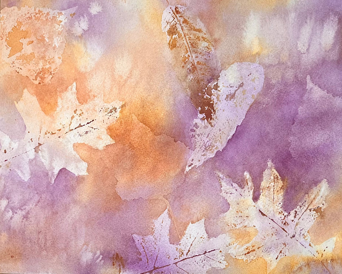 Fall leaves wood panels 8x10inches