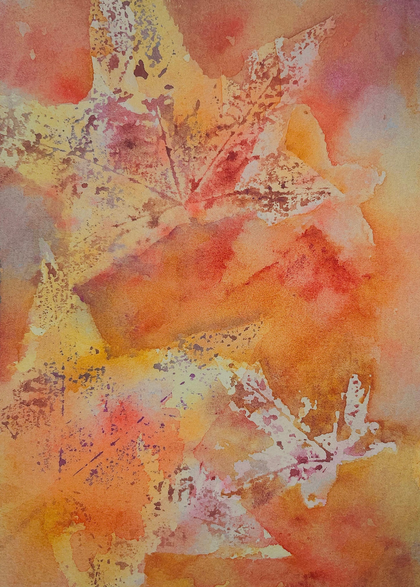 Fall leaves wood panels 5x7 inches