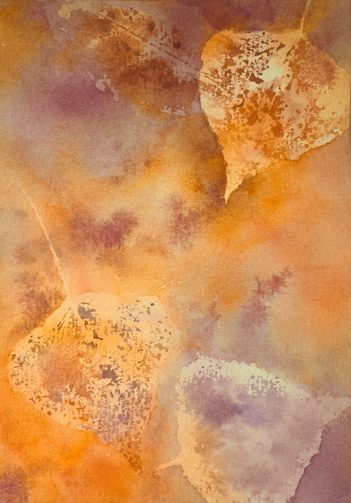 Fall leaves wood panels 5x7 inches